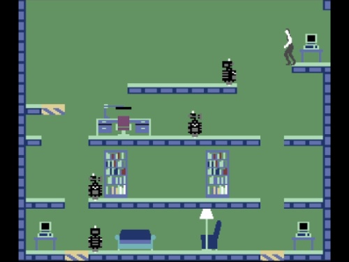 Gameplay of Impossible Mission for Commodore 64